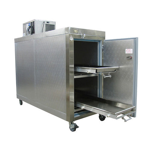 Metallic Silver Two Body Freezer Chamber