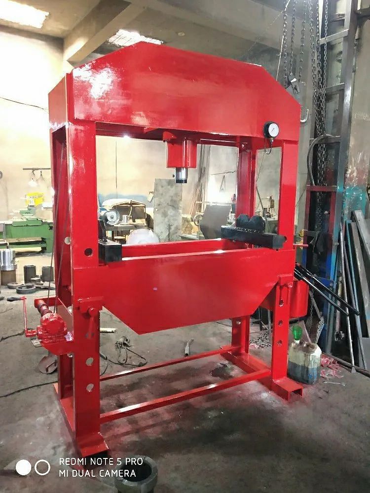 Mild Steel 2019 07 07 H Frame Hydraulic Press Machine, Automation Grade: Manual, Capacity: 100 ton