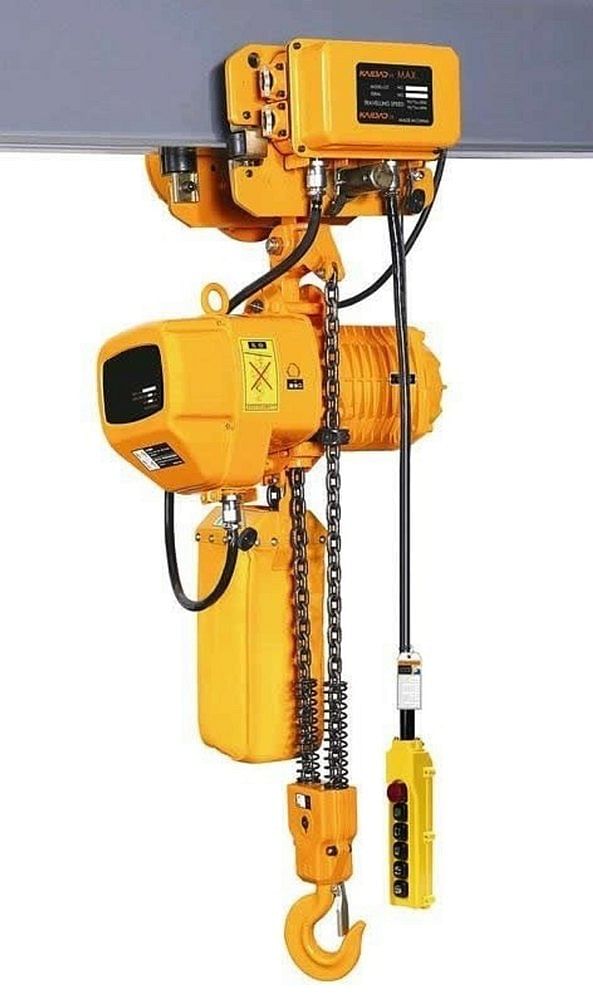 Mild Steel Electric Chain Hoist, 36 Vac- 110 Vac, Capacity: 250 kg - 10 Ton