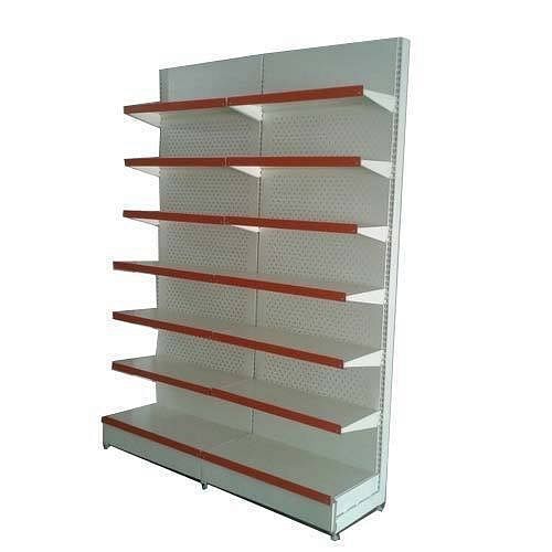 Mild Steel Free Standing Unit 7 Shelves Wall Display Racks, For Supermarket, Size: 6-8 Feet