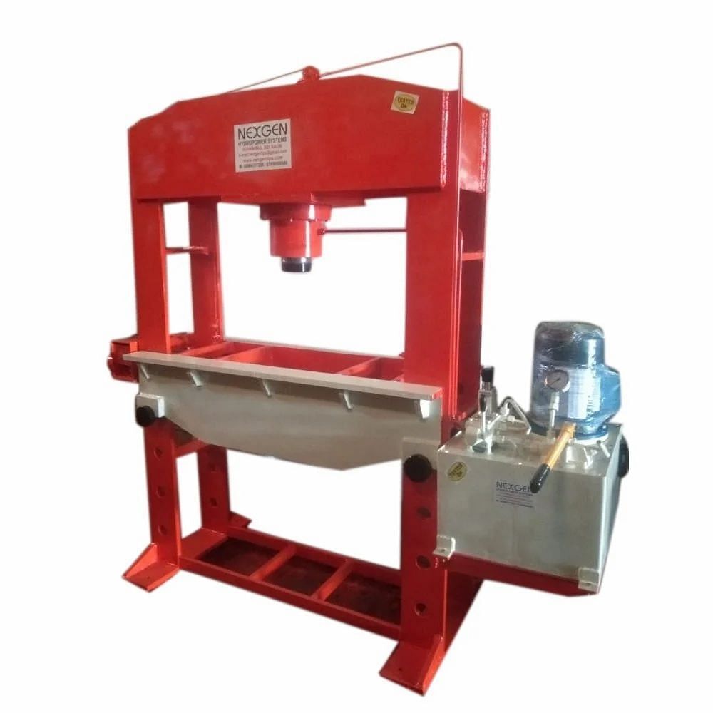 Mild Steel H Frame Hydraulic Press Machine, Capacity: 5 Ton