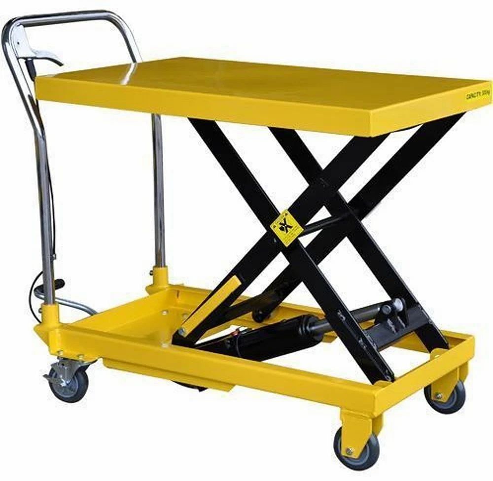 Mild Steel Hydraulic Scissor Lift Platform Trolley, Model: WP350