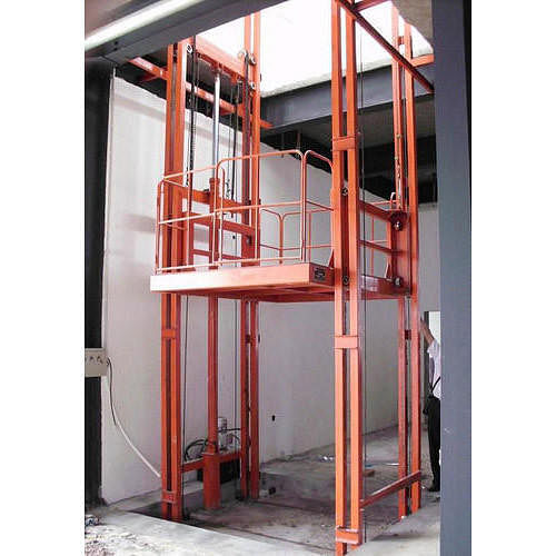 Mild Steel Industrial Goods Lift, Capacity: 1-2 ton