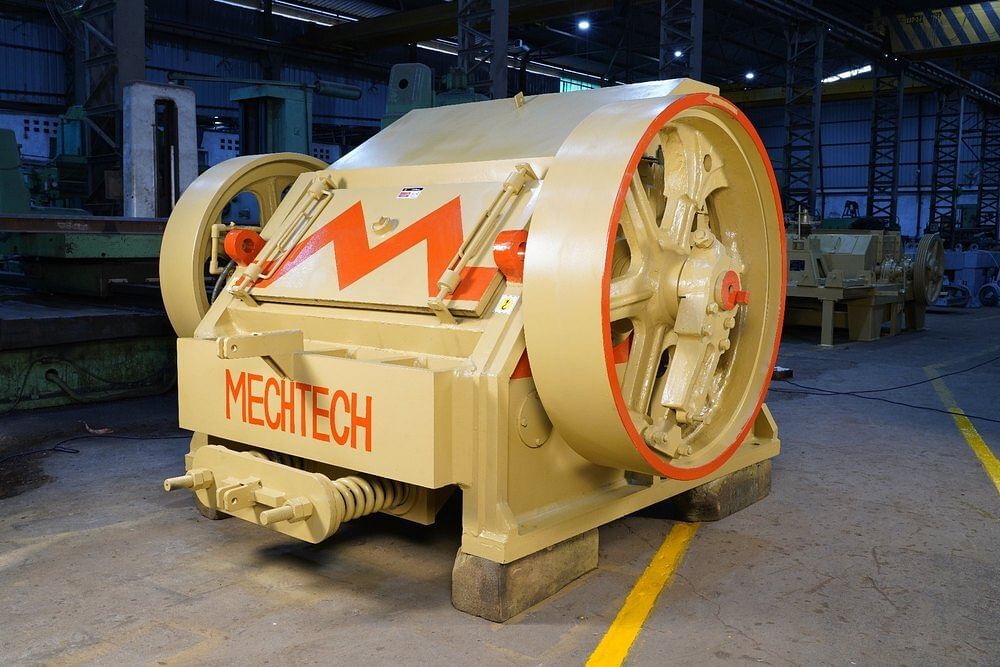 Mild Steel Mech Tech Double Toggle Jaw Crusher, For Stone