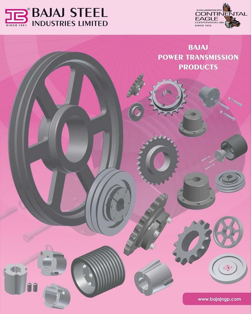 Mild Steel Negotiable V- Belt Pulley, Chain Sprocket & Metal Bushing, Capacity: Ton