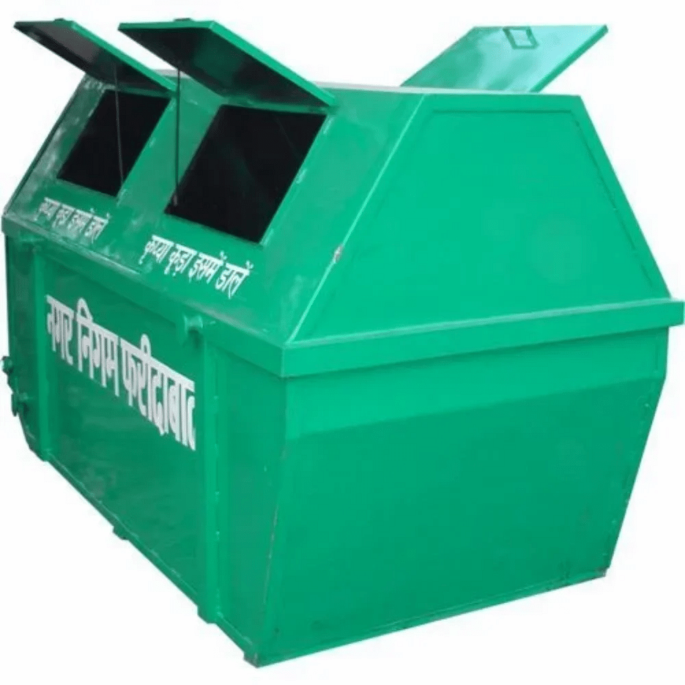 Mild Steel Or Fiber FRP Small Waste Container, Size: 2.5 Cubic Meter