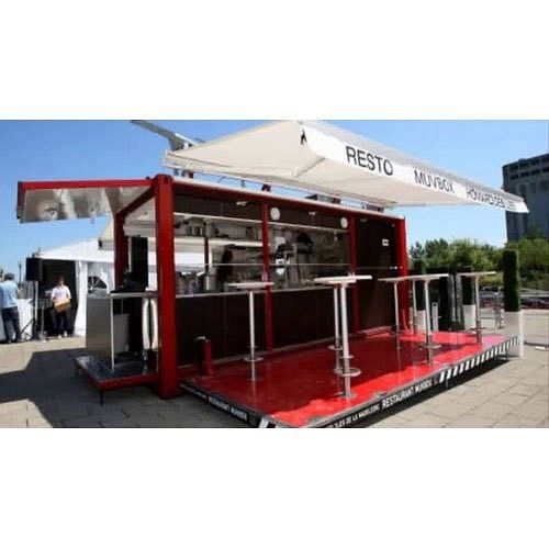 Mild Steel Prefab Fast Food Joint Portable Cabin