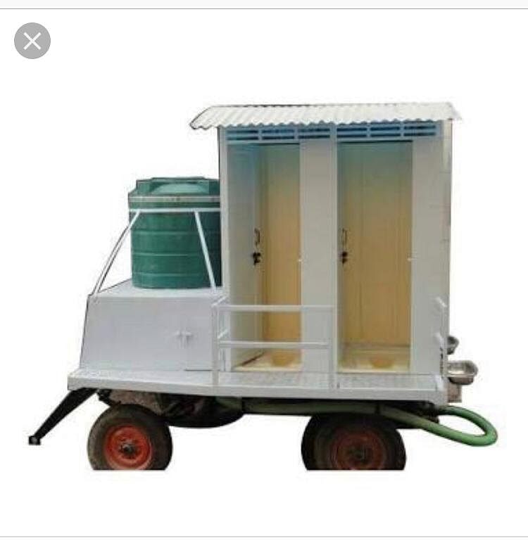 Mild Steel Prefab MS Mobile Toilet Van