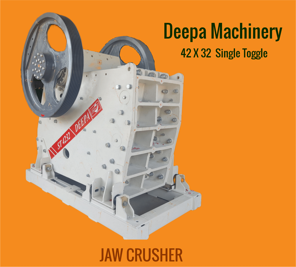 Mild Steel ST 42""x32"" Super Primary Single Toggle Jaw Crusher