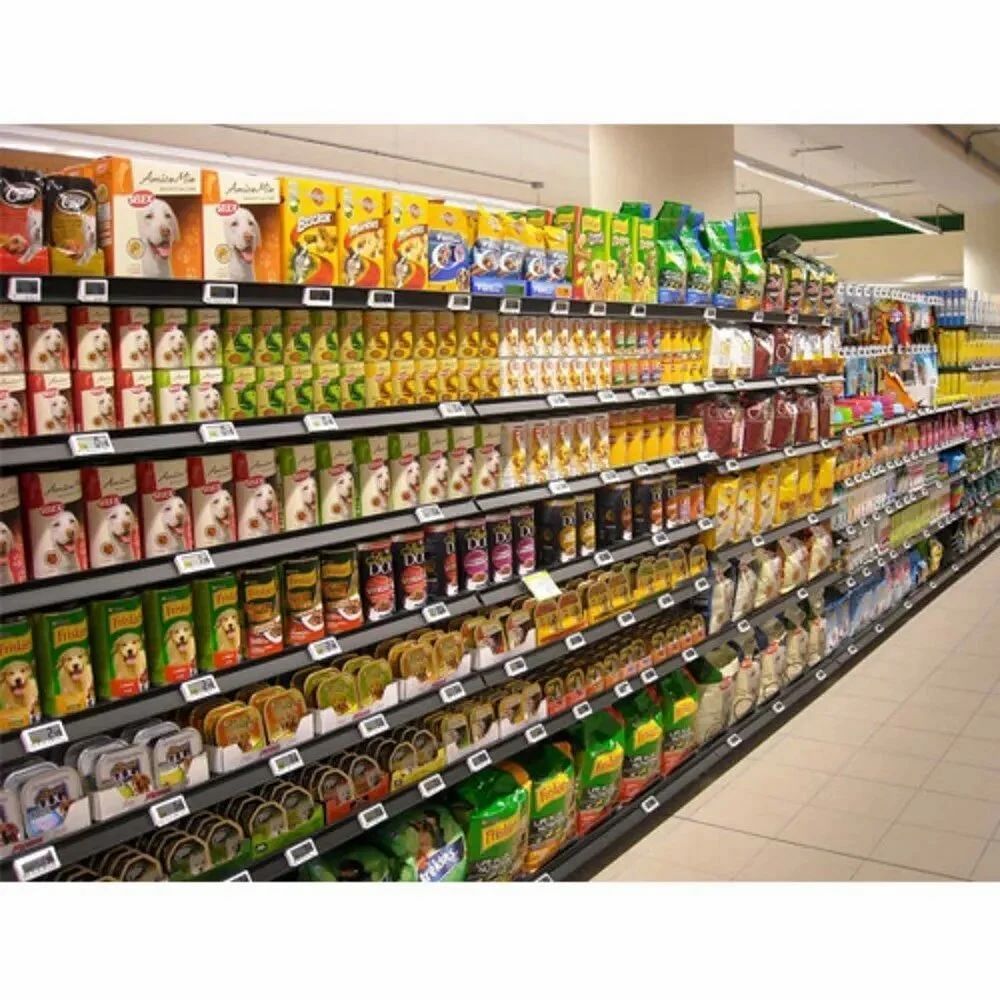 Mild Steel Supermarket Wall Display Rack, For Departmental Stores