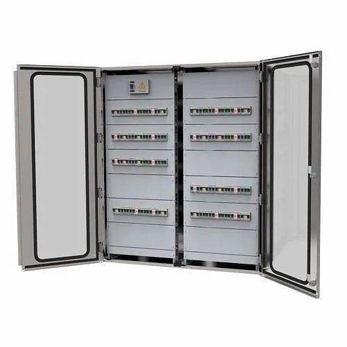 Mild Steel Three Phase Double Door Electrical Control Panel, Ip Rating: Ip33