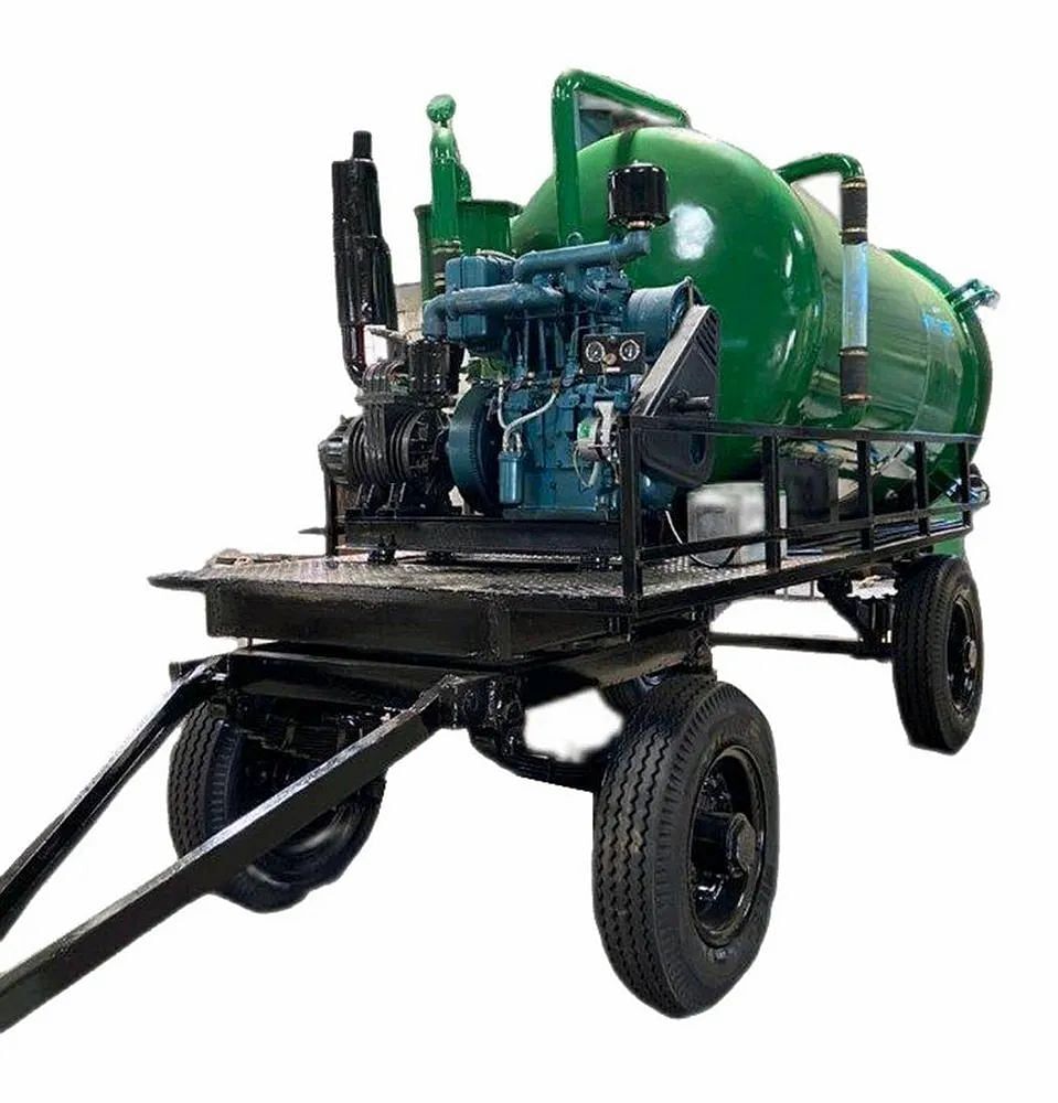 Mild Steel Trailer Mounted Sewer Suction Machine, For Industrial, 100mm