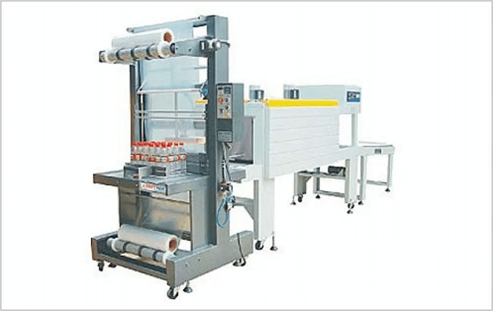 Mild Steel Web Sealer With Shrink Tunnel, Voltage: 220 V-380 V, Capacity: 2000-3000 pouch per hour