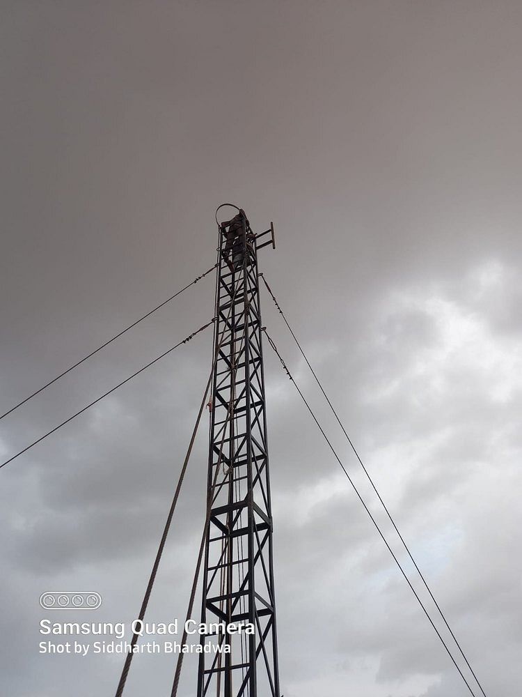 Mild Steel Wifi Communication Tower, For Industrial