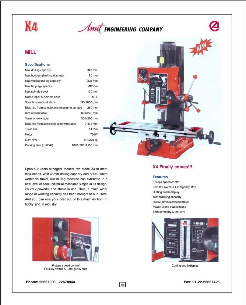 Mill Drill Machine X-4