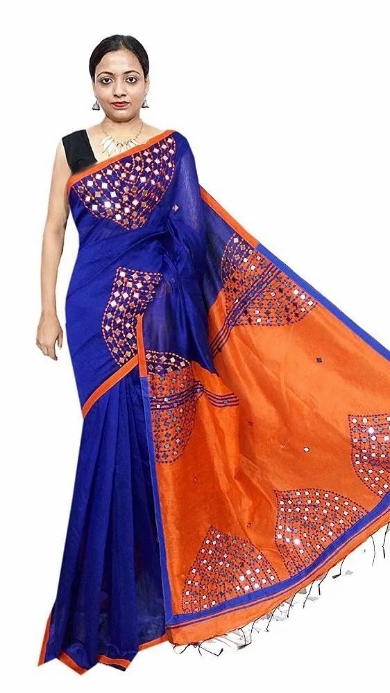 Miror Ambodry Mirror Work Saree