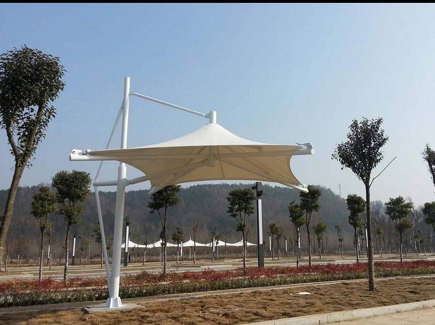 Modular Side Pole Tensile Gazebo