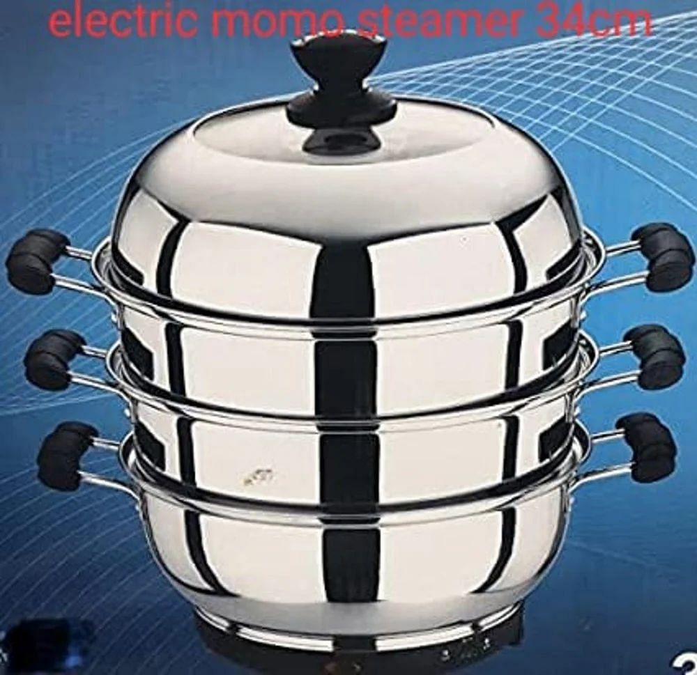 Momo Steamer Ss 34Cm Electric, For Restaurant