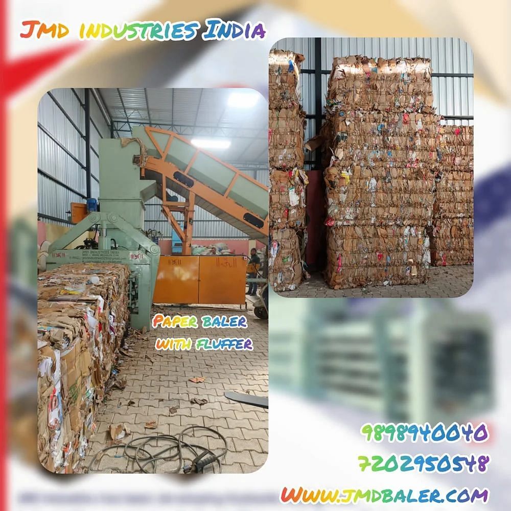 MS 50-80HP Waste Paper Horizontal Baler Machine, Capacity: 50-80 Ton/Day