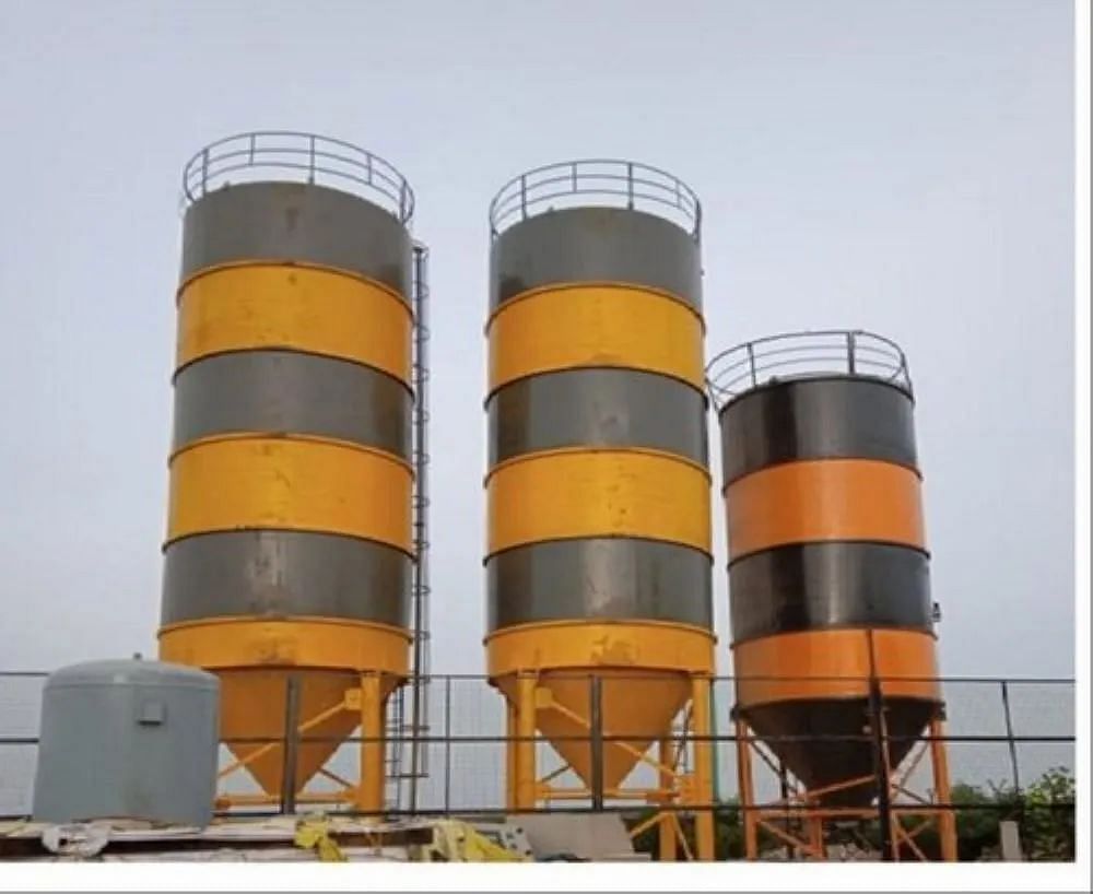 Ms Cement Mild Steel Silo Storage, Storage Capacity: 150Ton