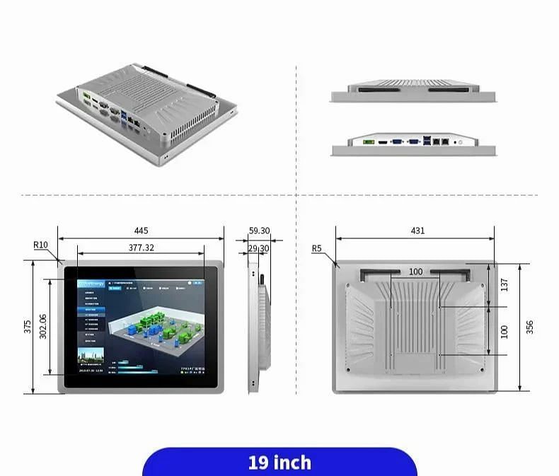 MS Fanless 19 Industrial Panel Pc