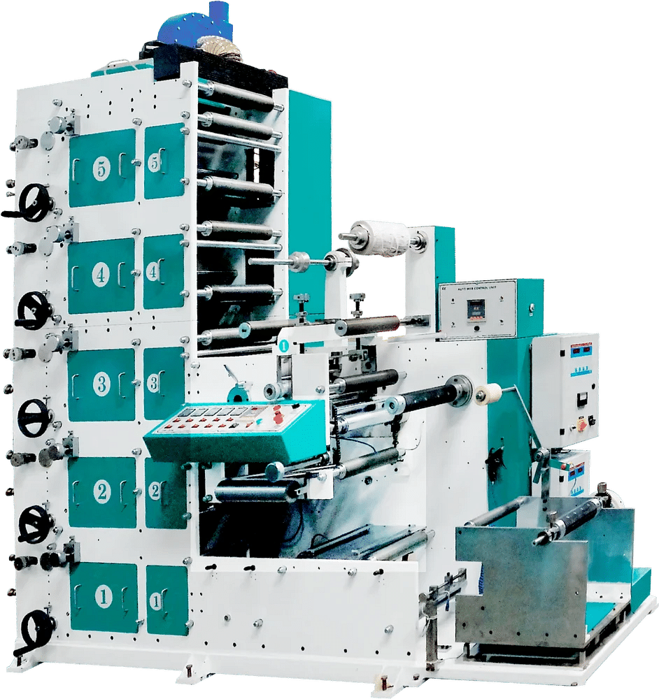 Multi Color Flexo Printing Machine 5 Colour with 1 Die Cutting