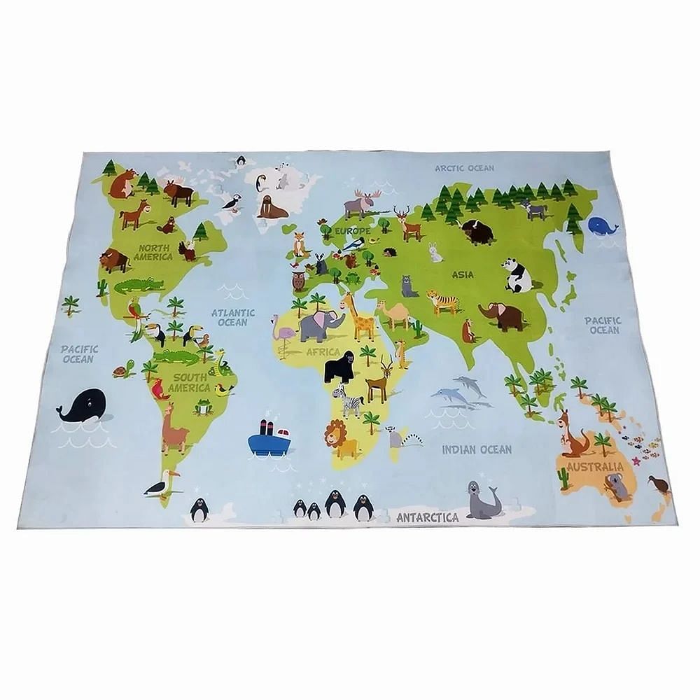 Multicolor F 943 Animal Around The World Carpet, Size/Dimension: L240 X W160 cm And 7 mm