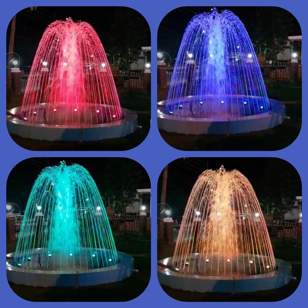 Multicolor Flower Jet Nozzle Double Dome Water Fountain