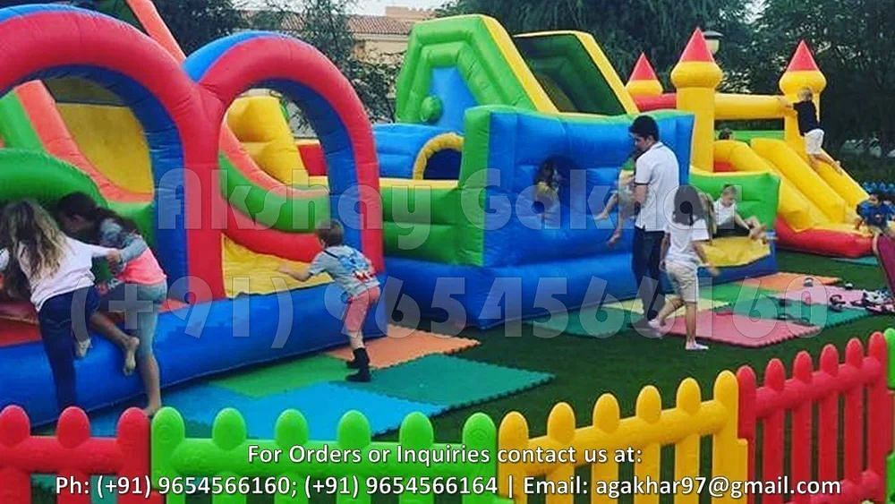 Multicolor Inflatable Bouncer Castle, Size: Customizable