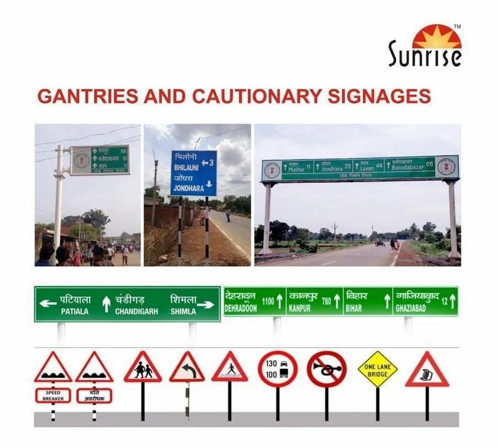 Multicolor Overhead & Cantilever Sign Boards