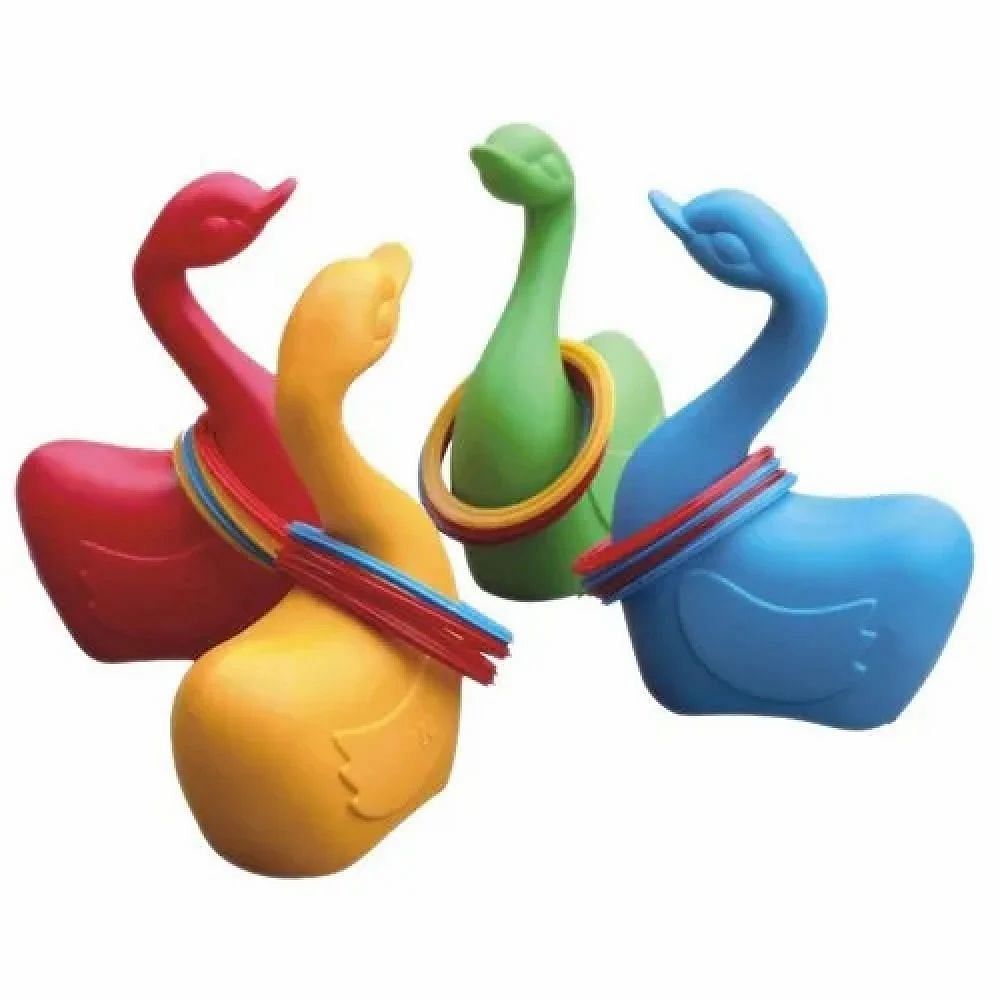 Multicolor Plastic Goose Ring Game