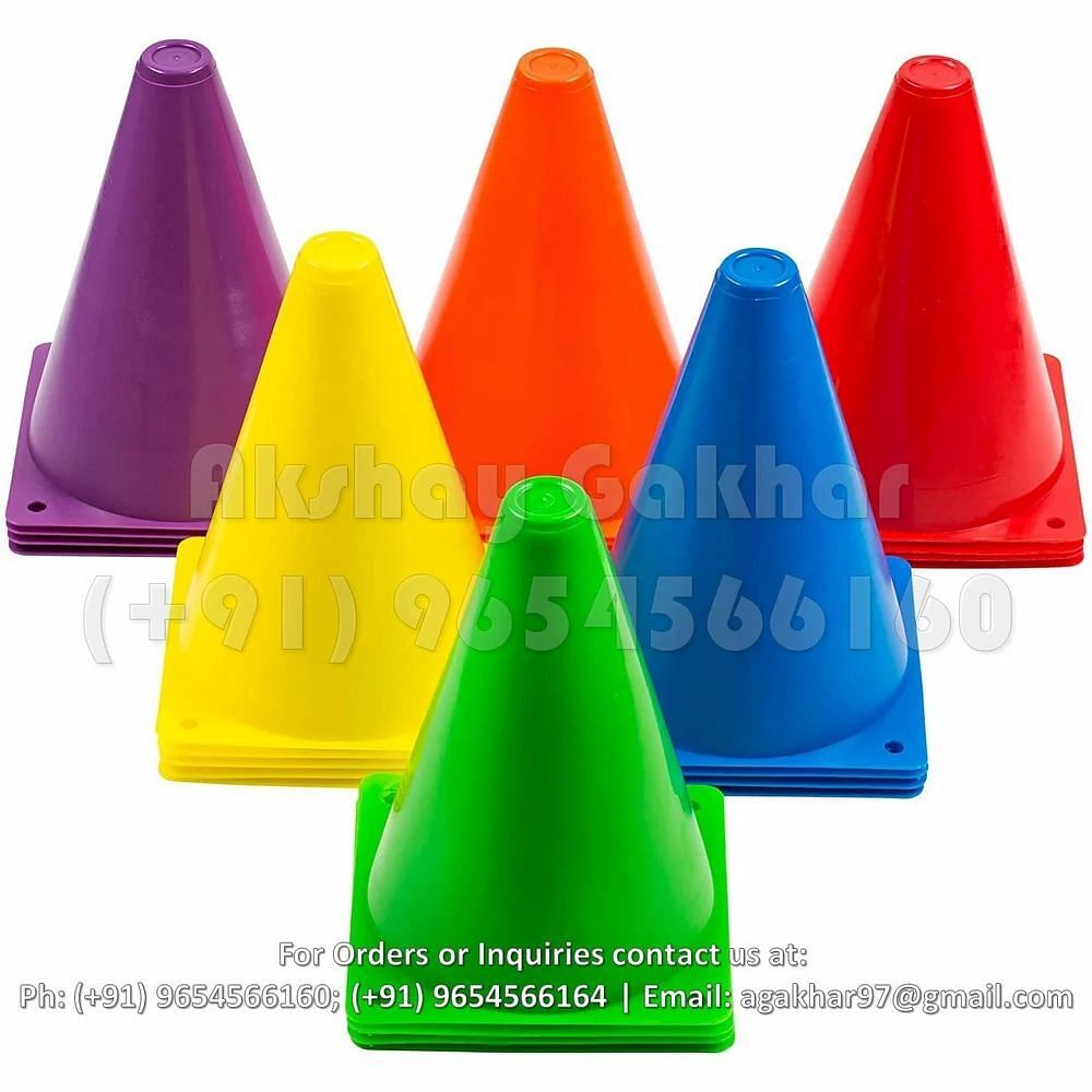 Multicolor Plastic Pvc Traffic Cone, For School Play