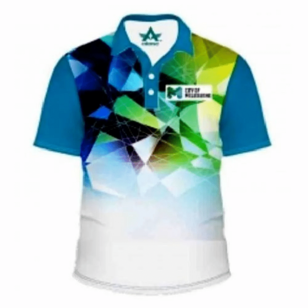 Multicolor Polyester Polo T Shirt