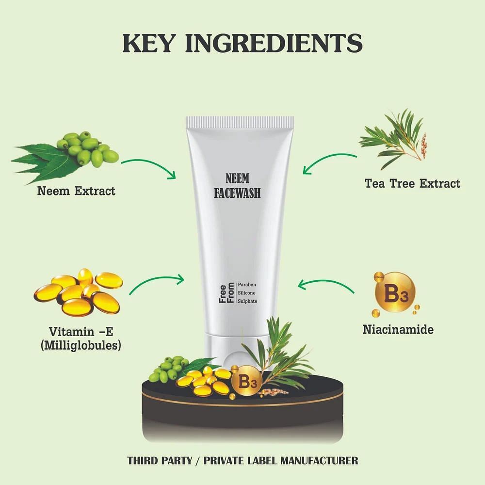 Neem Face Wash Third Party Manufacturing, 100ml