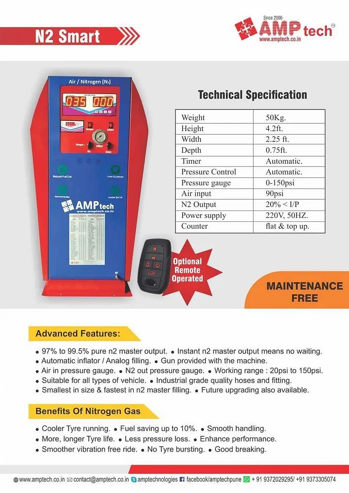 Nitrogen tyre inflator for OTR,