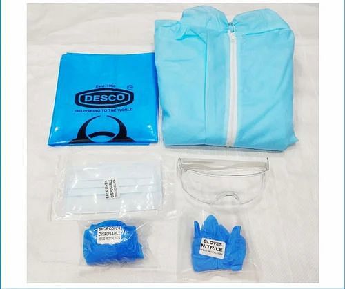 Non Woven Desco Disposable PPE Kit 65 GSM