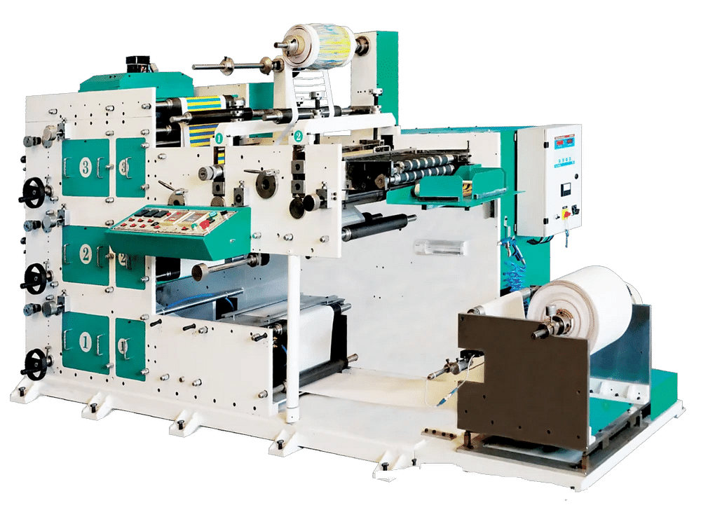 Nylon Block Label Printing Machines 3 Colour With 2 Die Cutting, For Paper Print, Automation Grade: Semi-Automatic