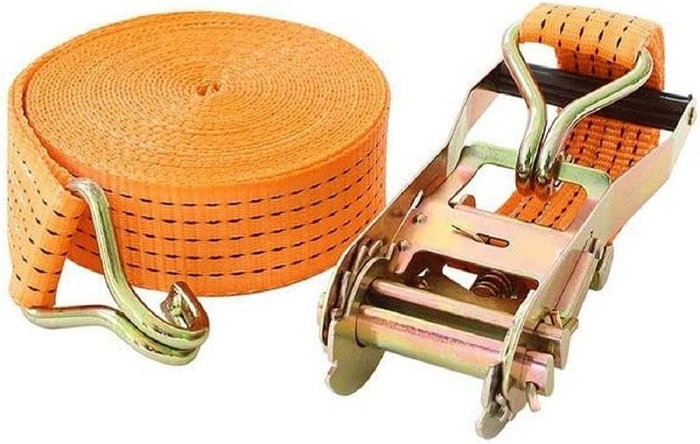 Orange Polyester Ratchet Lashing Belt, For Industrial