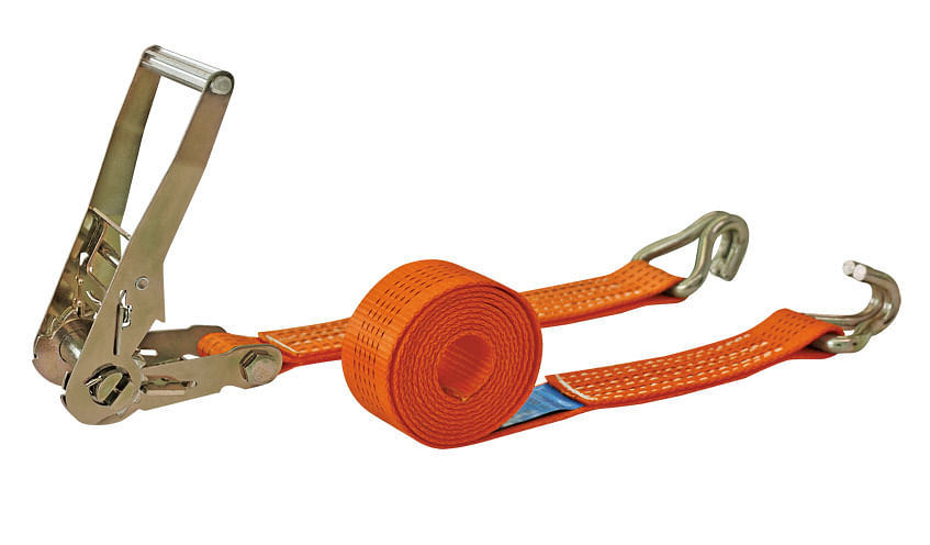 ORANGE Polyester Ratchet Lashing Belt, For Loading, 6 Mtr Long