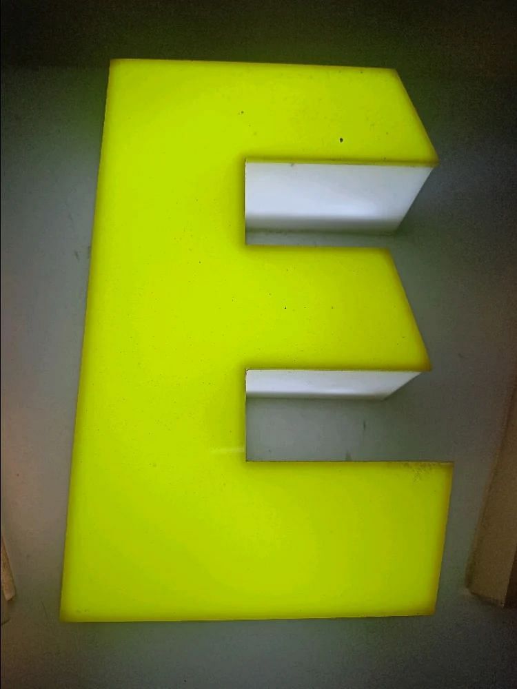 Outdoor Yellow 12 Inch LED Acrylic Letter, For Promotional, 12x10inch (lxw)