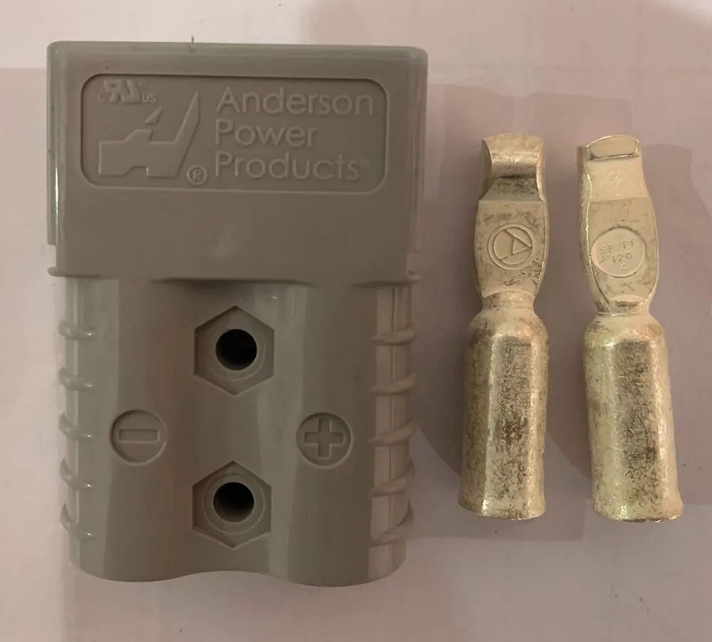 Pa66 Anderson Grey SB120 Battery Connector, 105 Degree Celsius, Male