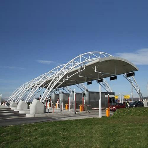 Panel Build Polyester Toll Plaza Tensile Structure