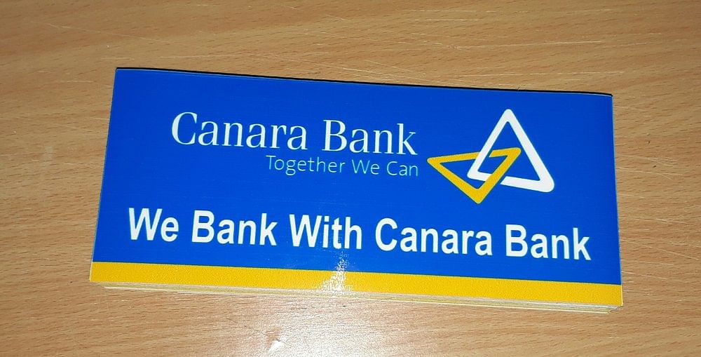 Paper Canara Bank PVC Stickers, Size: 12-*4