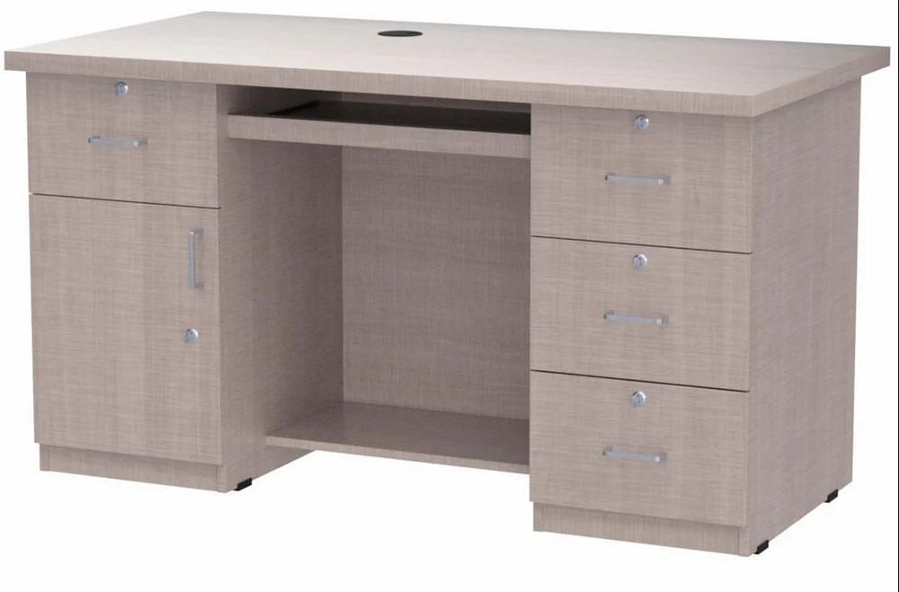 Particle Board Rectangular Wooden Office Tables, With Storage