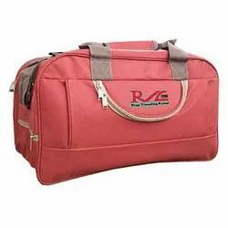 Peach Nylon Plain Travel Bag, 5 L