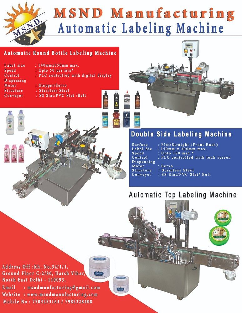 PET Liquid Filling & Capping , Sticker Labelling Machines, For Industrial