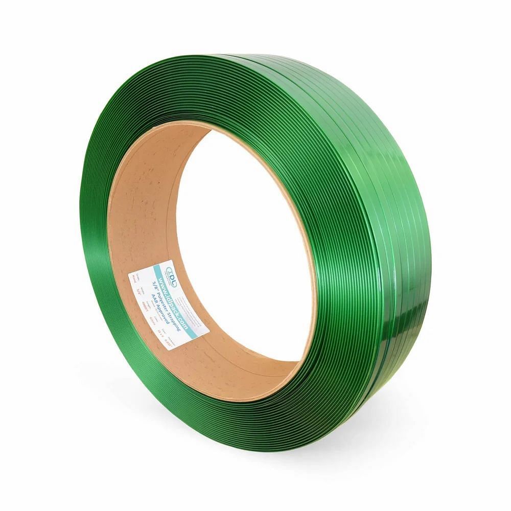 Pet Strapping Rolls 15mm Green, 9,12,15,19