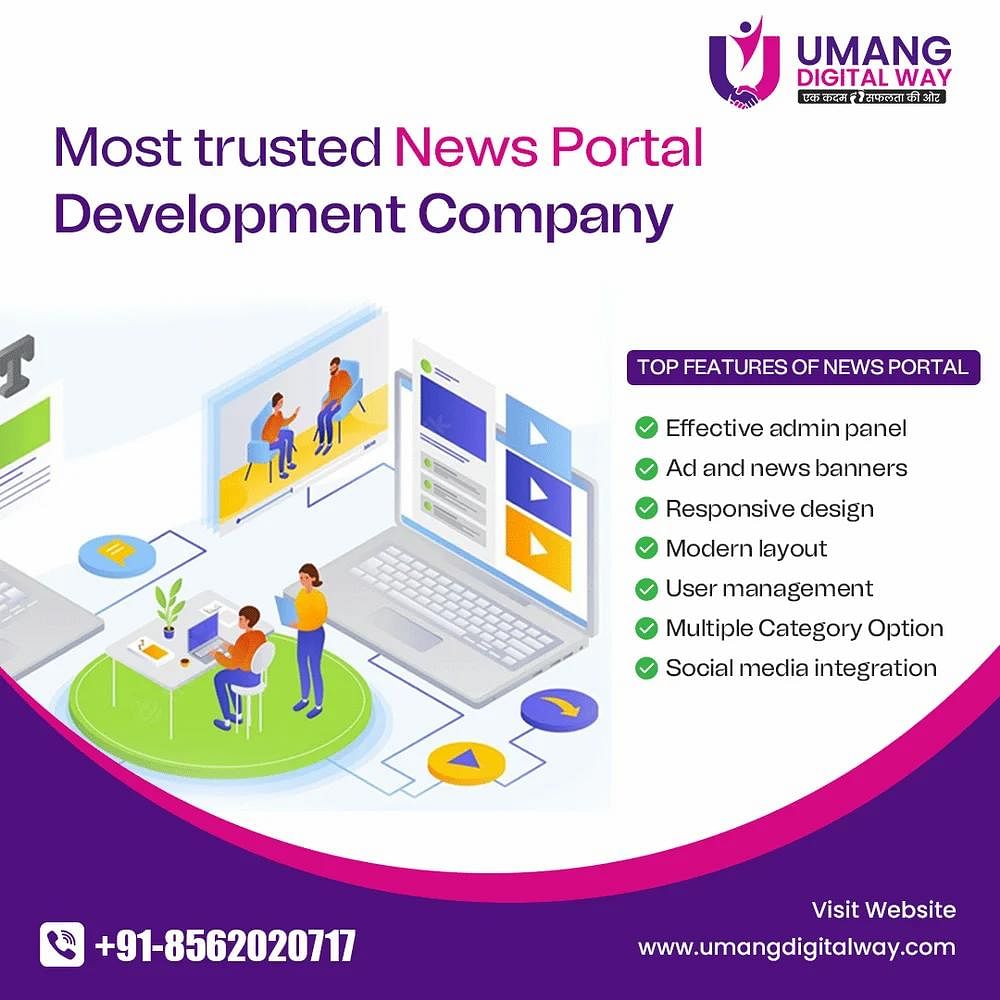 PHP/JavaScript Responsive News Portal Development, With Online Support