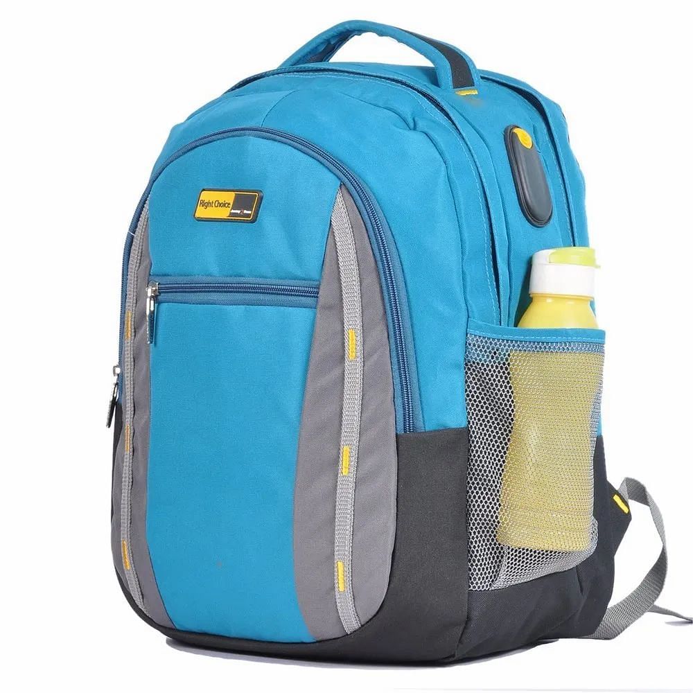 Plain 12L Blue Right Choice Polyester School Bag, For Casual Backpack