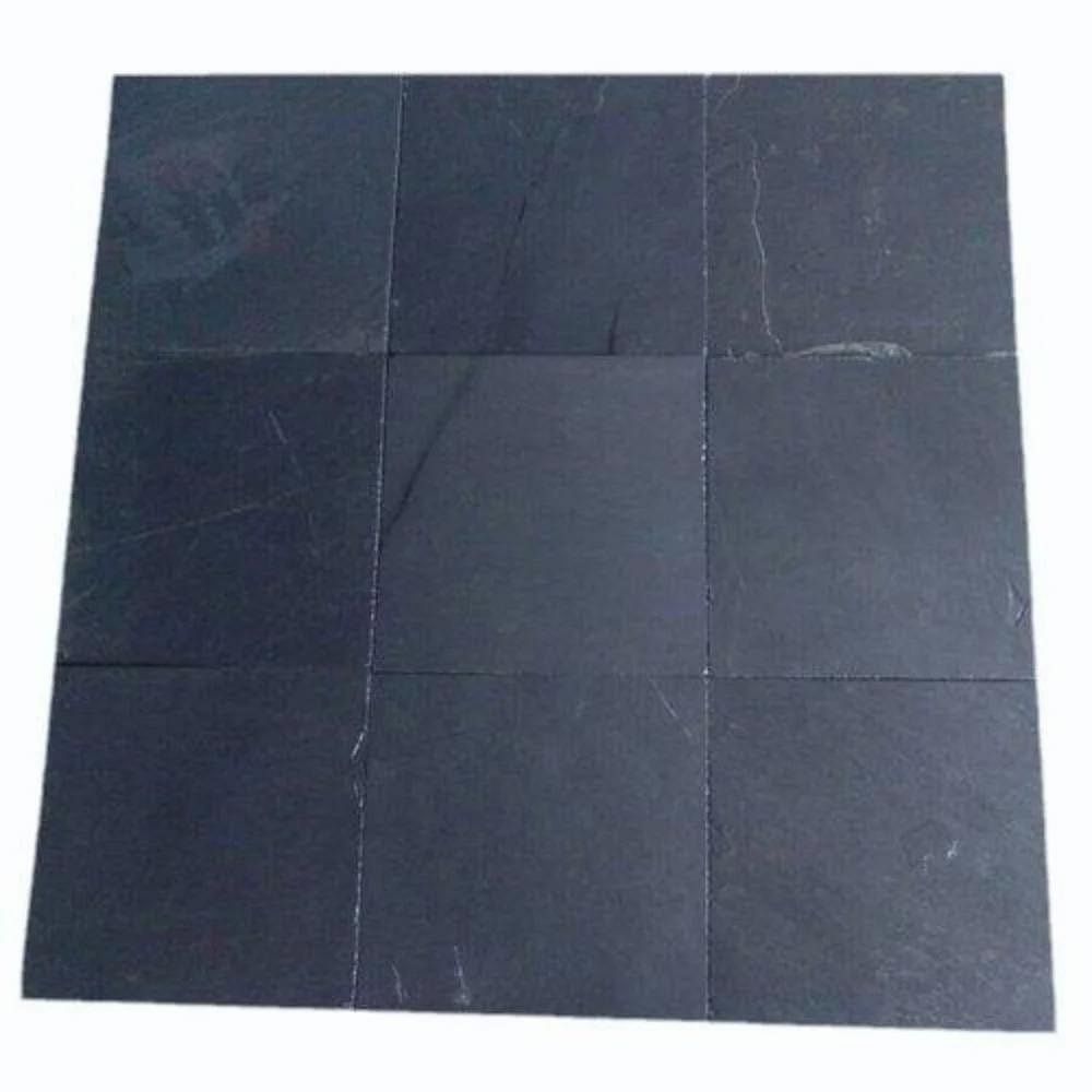 Plain Black Slate Cladding Tile, Size: Large (12 inch x 12 inch)